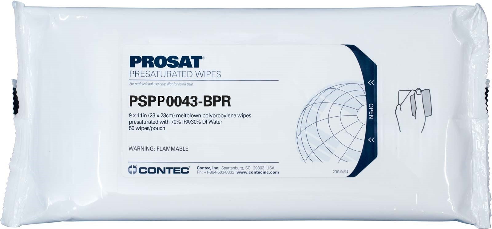 PROSAT® Meltblown Polypropylene Wipes (PS-911-BPR)